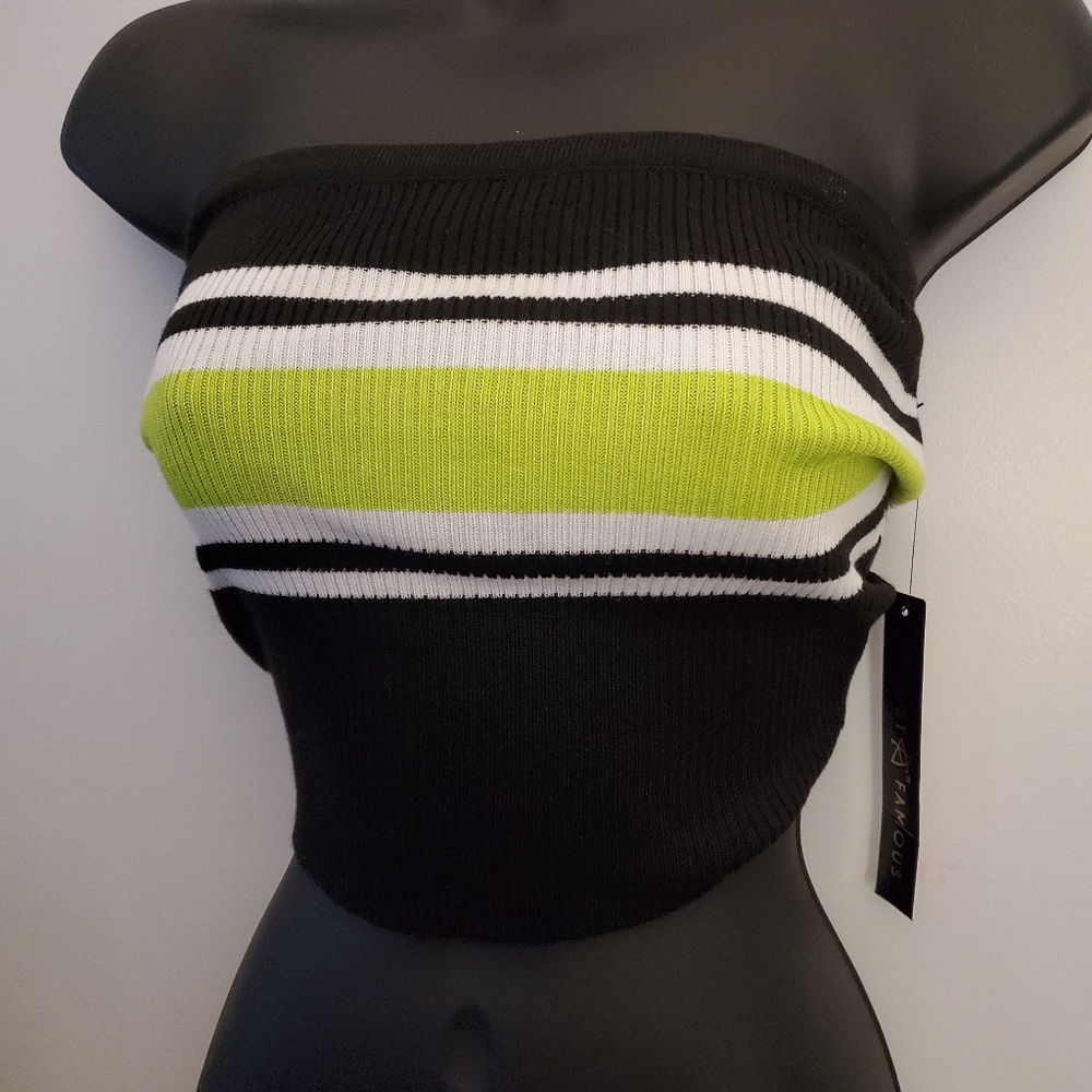 Striped tube top